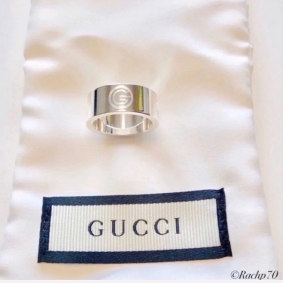 Gucci Other - New Authentic GUCCI Cut Out G Sterling Ring Size 8